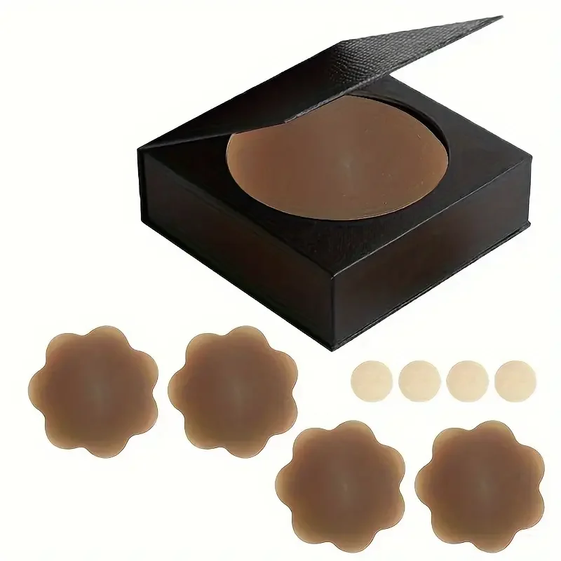Adhesive Invisible Reusable Round nipple cover packaging Silicone Pasties Nipple patch for backless dress