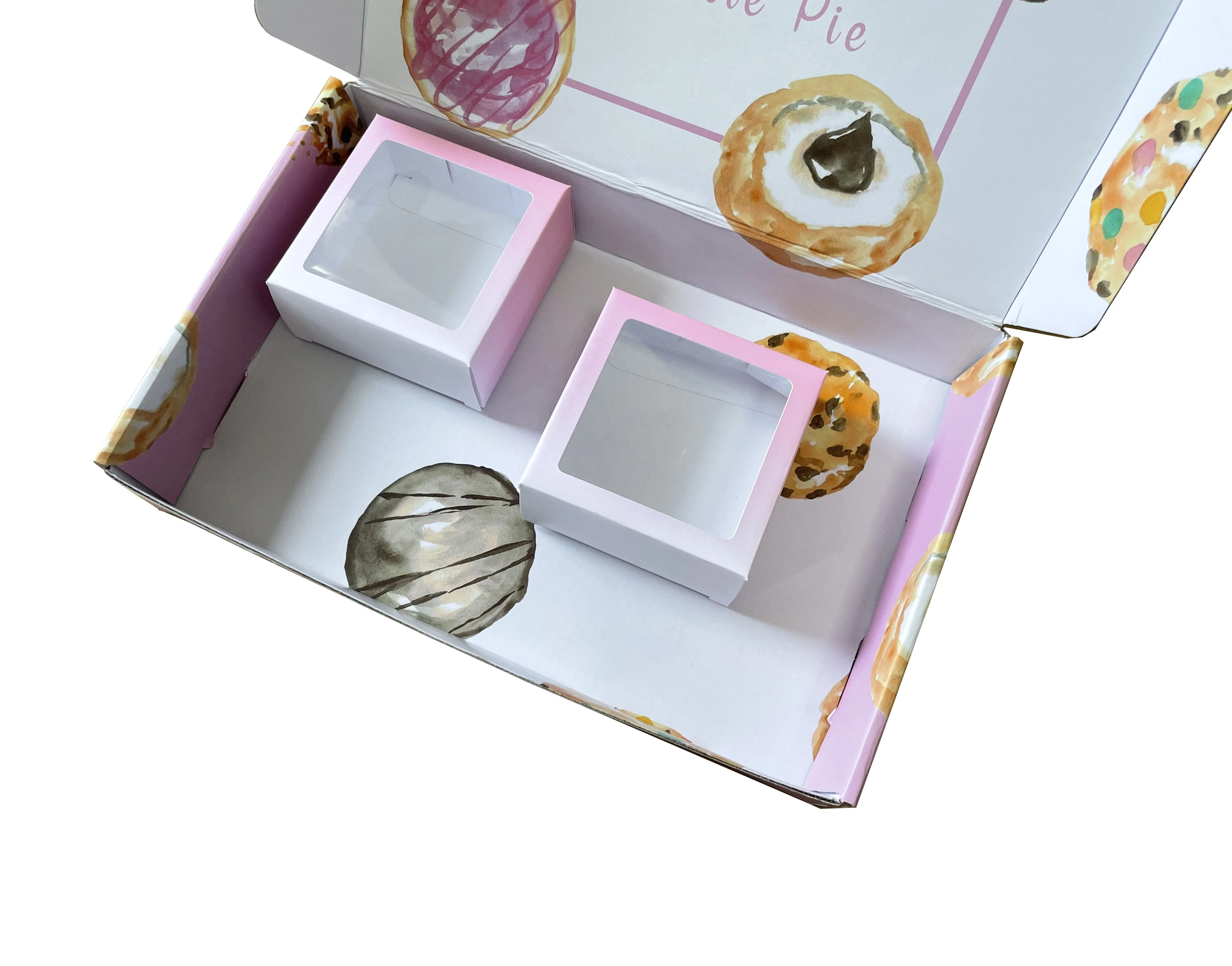 New Design Wholesale Reasonable Good Price Wholesale Custom Cardboard Printed Logo Pink Paper  Cookie Box