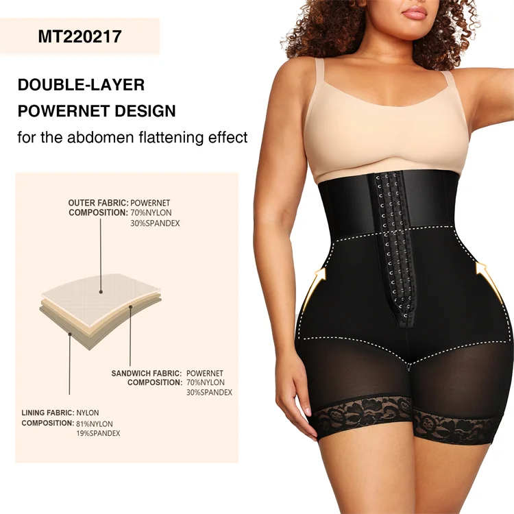 Custom Service fajas colombianas shapewear compression tummy control fajas colombianas post surgery faja shorts