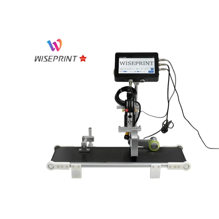 WISEPRINT Carton Box Plastic Bag Jar Pet Bottle Lot Batch Number Automatic Online Inkjet Code  Expiry Date Printing Machine