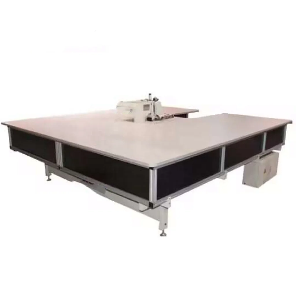 Mattress zipper sewing machine with big table