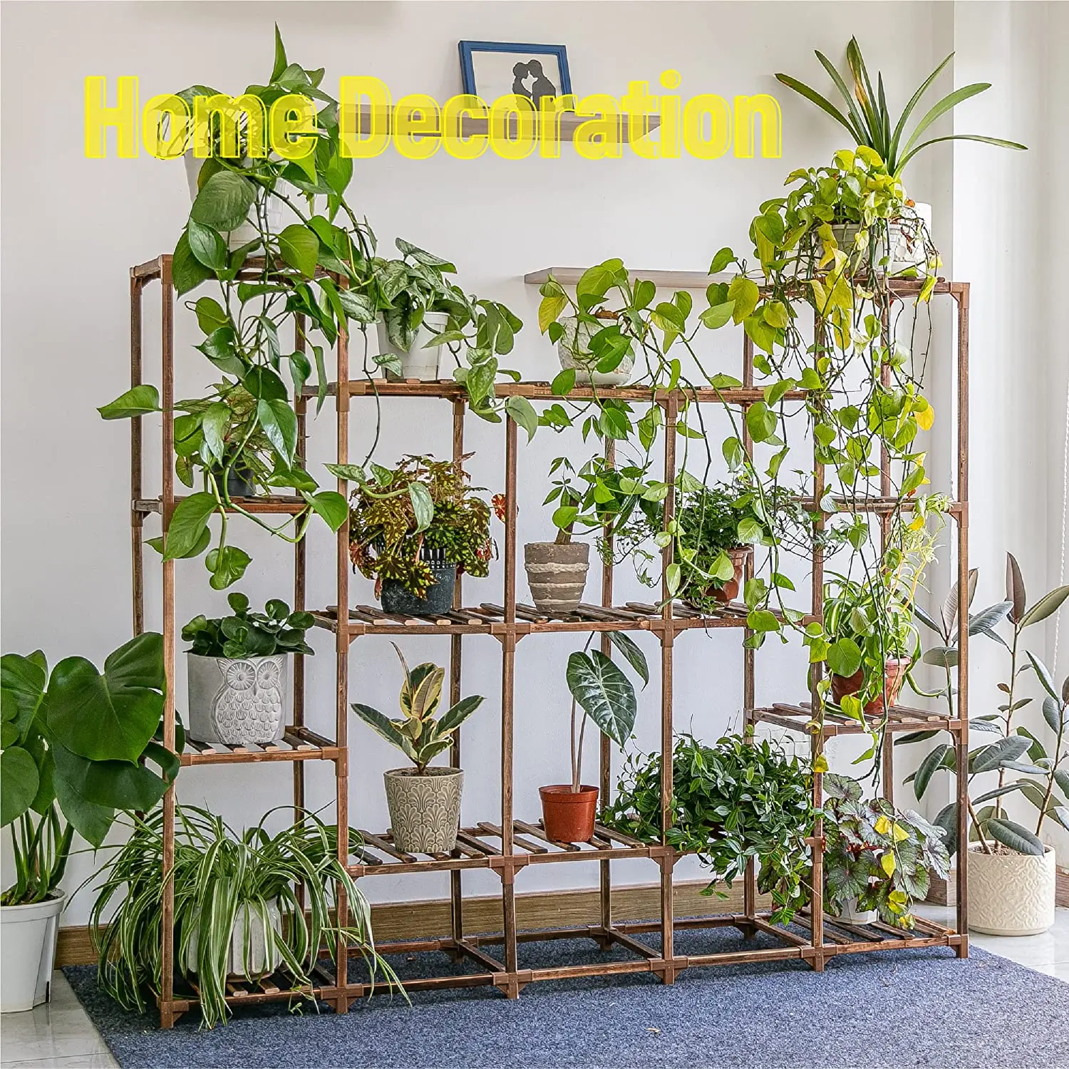 extra large Plant Stand Indoor or outdoor wood Plant Rack  Shelf for Multiple Plants