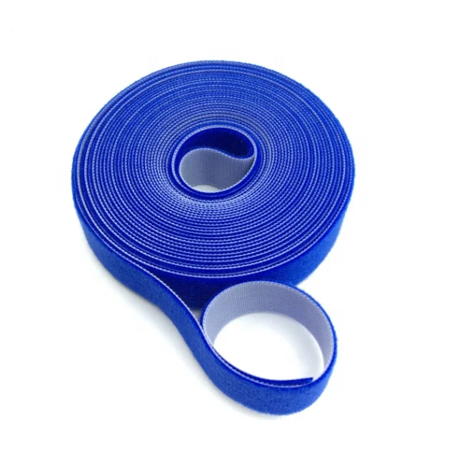 Multi-function high quality fabric nylon double side cable ties soft back to back hook and loop strap tape