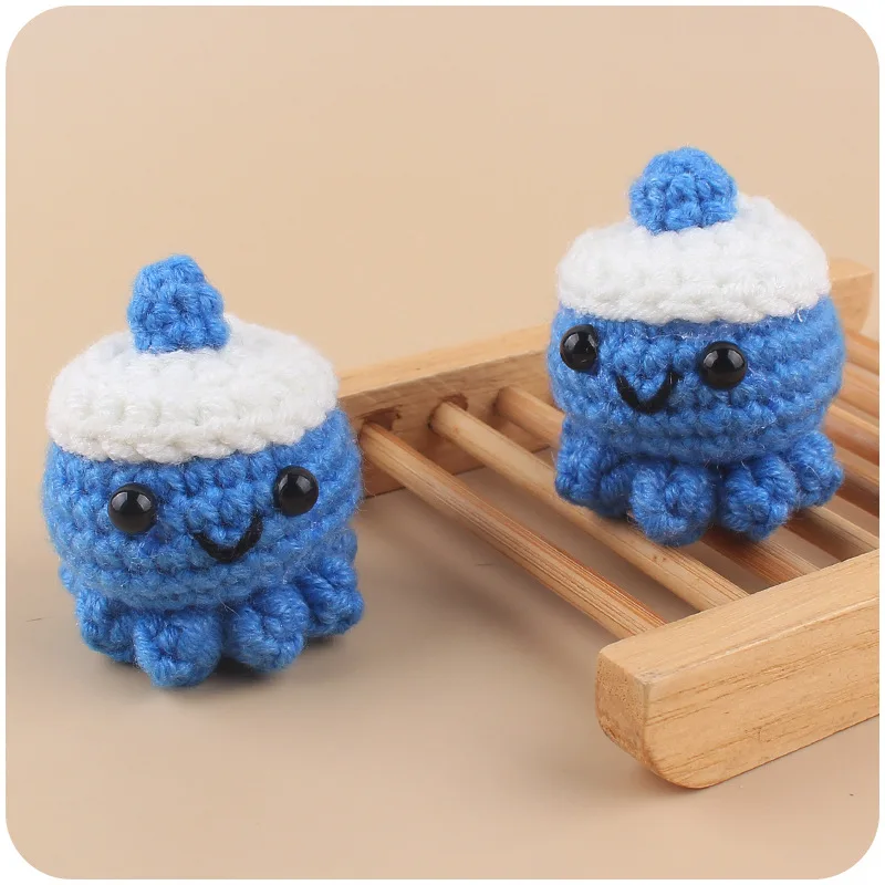 New Arrival Handmade Crochet Octopus Baby Nipple Chain Accessories Pen Making Crochet Beads