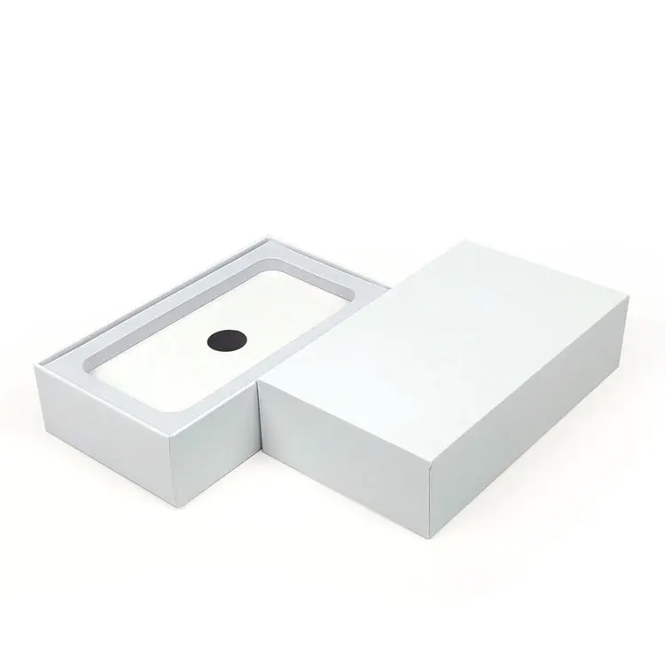 Customized Recyclable Empty Packing Box White Cardboard Generic Universal Cellphone Boxes Packaging Box For Mobile Cell Phone