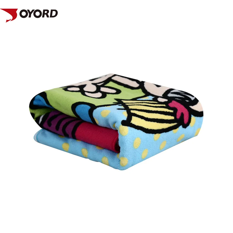 Oem Personalised Printed Cartoon Hooded Pool Poncho Bath Beach Towel For Kids Adult