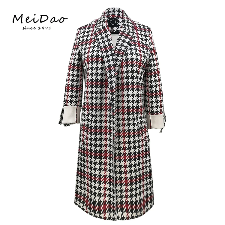 
Meidao-020334 удобная женская красно-чёрная юбка в клетку модное пальто 