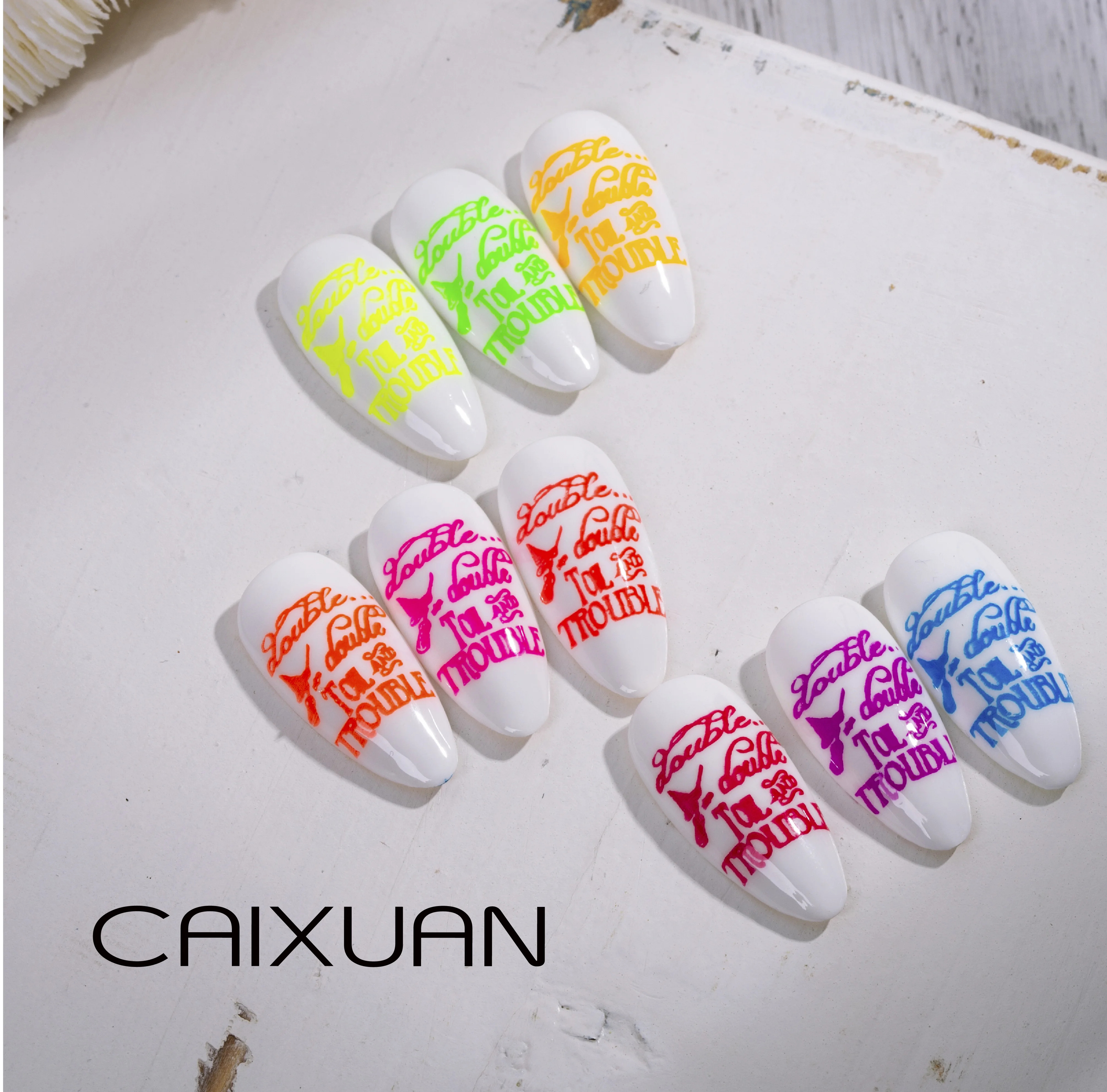 Neon color painting stamping gel art gel