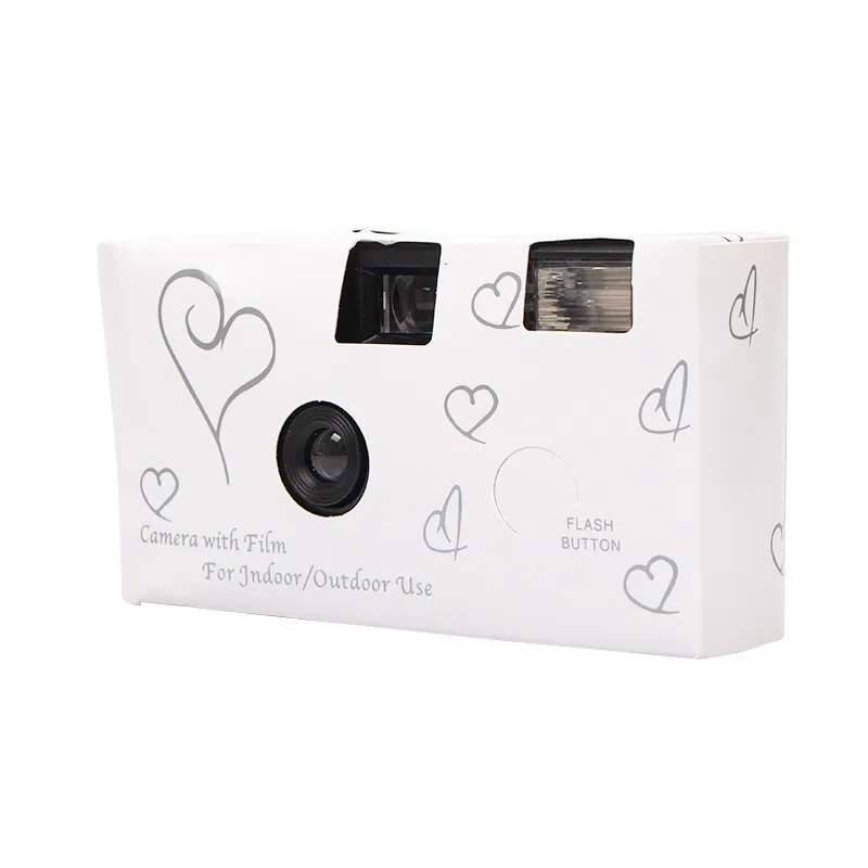 Wholesale Custom Vintage Wedding Single Use 35mm Film Camera Disposable Camera with Flash with 12/17/24/27 Film Rolls