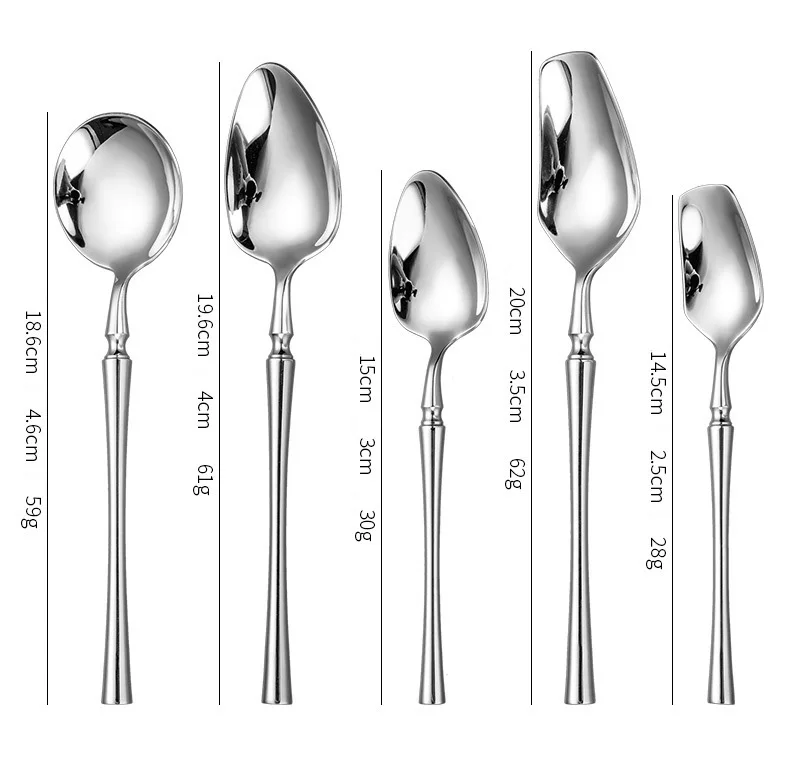 Wholesale Customized Logo Hotel Kitchen Silverware Spoon Coffee Spoon High Quality Cutlery Small Stainless Steel Spoon And Fork