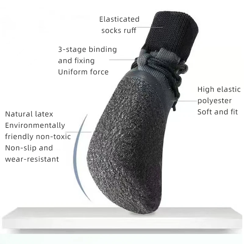 Pet Shoes & Socks Elasticity Knitting Vamp Resistant Material Hike Anti Slip Dog Socks