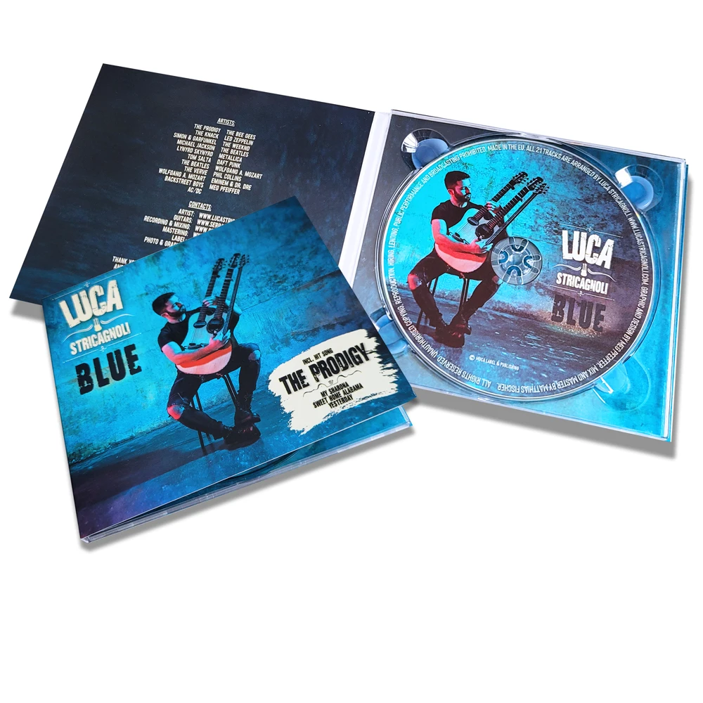 Wholesale Customized Full Color Printing Cd Music Replication Custom Printed Packaging CD 4 panel digipack