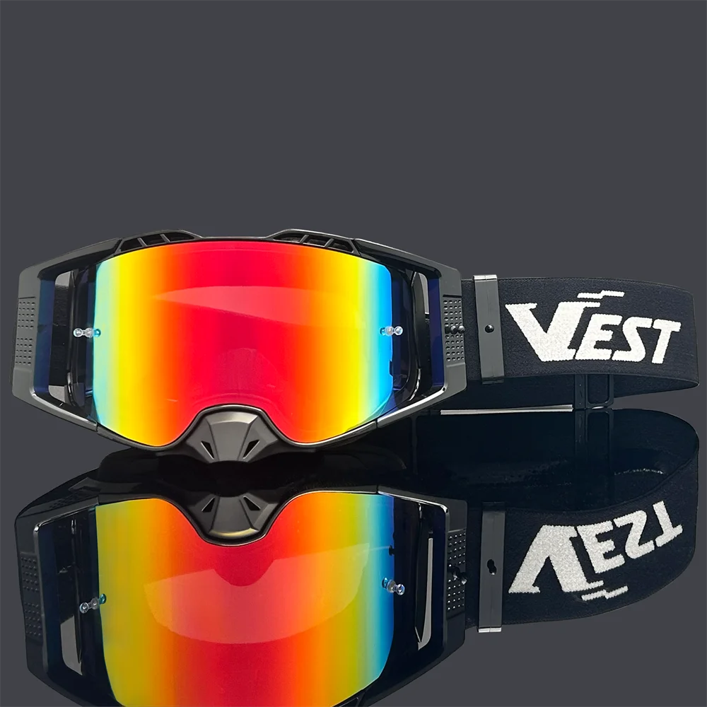 Motorcycle Goggles Factory Custom Logo Easy Change Lens Tear-Offs MX Goggles Off Road Dirt Bike Motocross Goggles