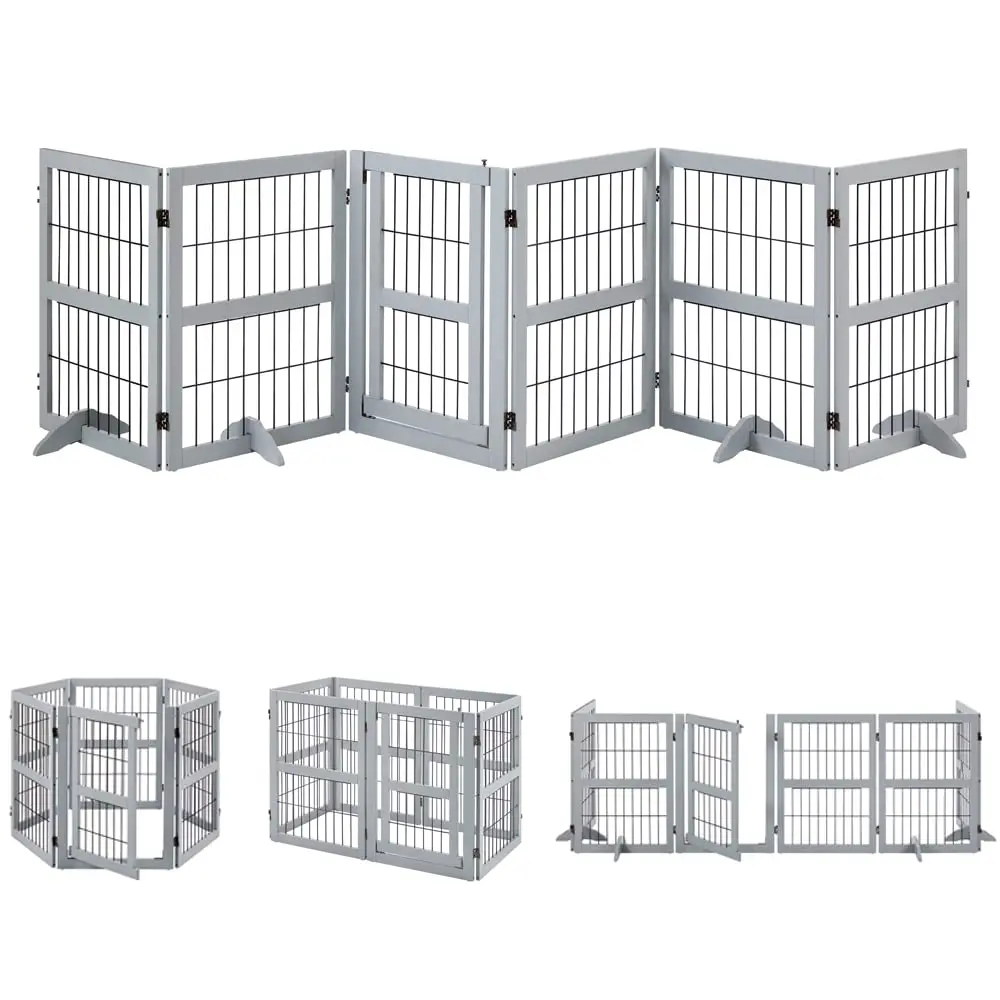 Cheap High Quality Custom pet gate pet fence safety fence indoor home game baby solid wood toddler fence pet gate