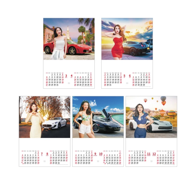 2025 Calendar Custom Three Sheets YO Ring Binding Wall Calendar 3 Tier Wire Calendars