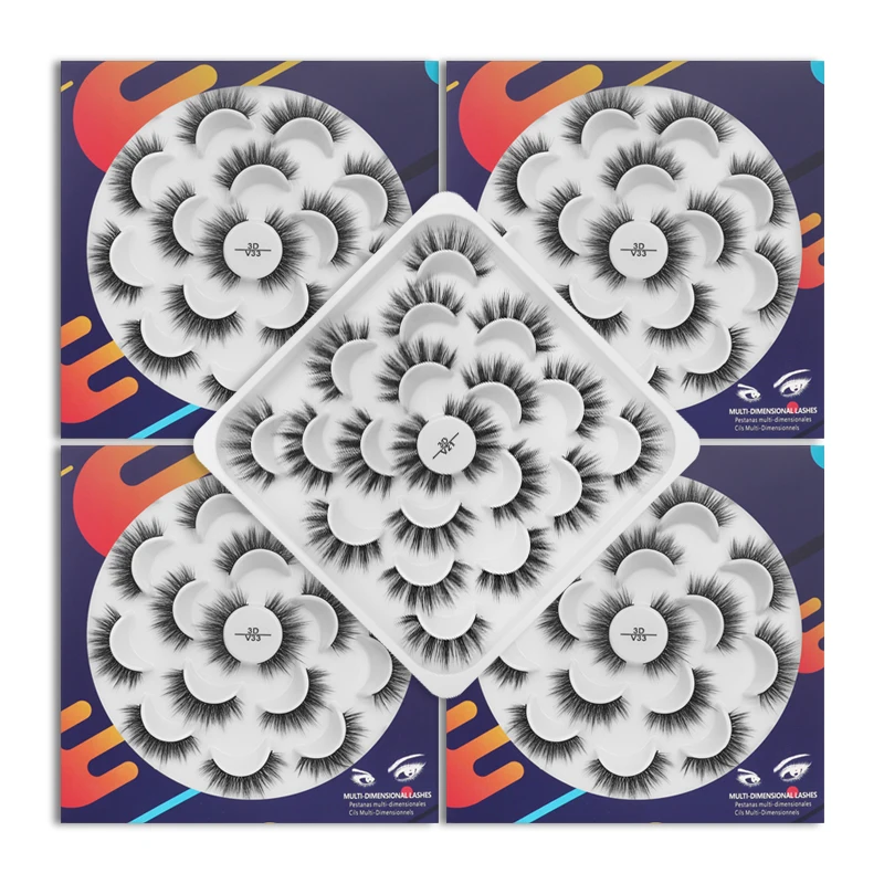 10 pairs of natural Lashes Natural Long 3D Faux Mink Eyelashes Thick Hand Made Full Strip Lashes False lash Makeup