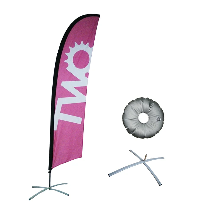 Printed type factory made tear drop flags polyester flag banner beach feather flags