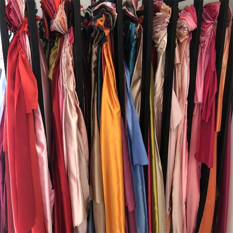 100%polyester Satin Woven Mikado fabric for Bridal dress Party dress mikado satin fabric for evening Dress