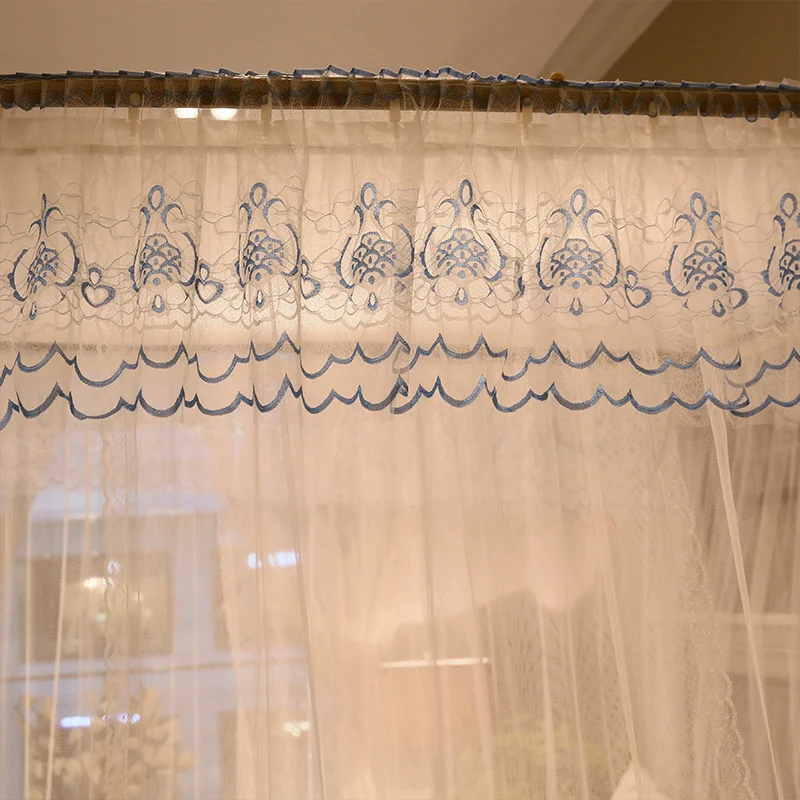 Wholesale Luxury Stylish Adult Mosquito Net Fashion New Lace Telescopic rod Mosquito Net