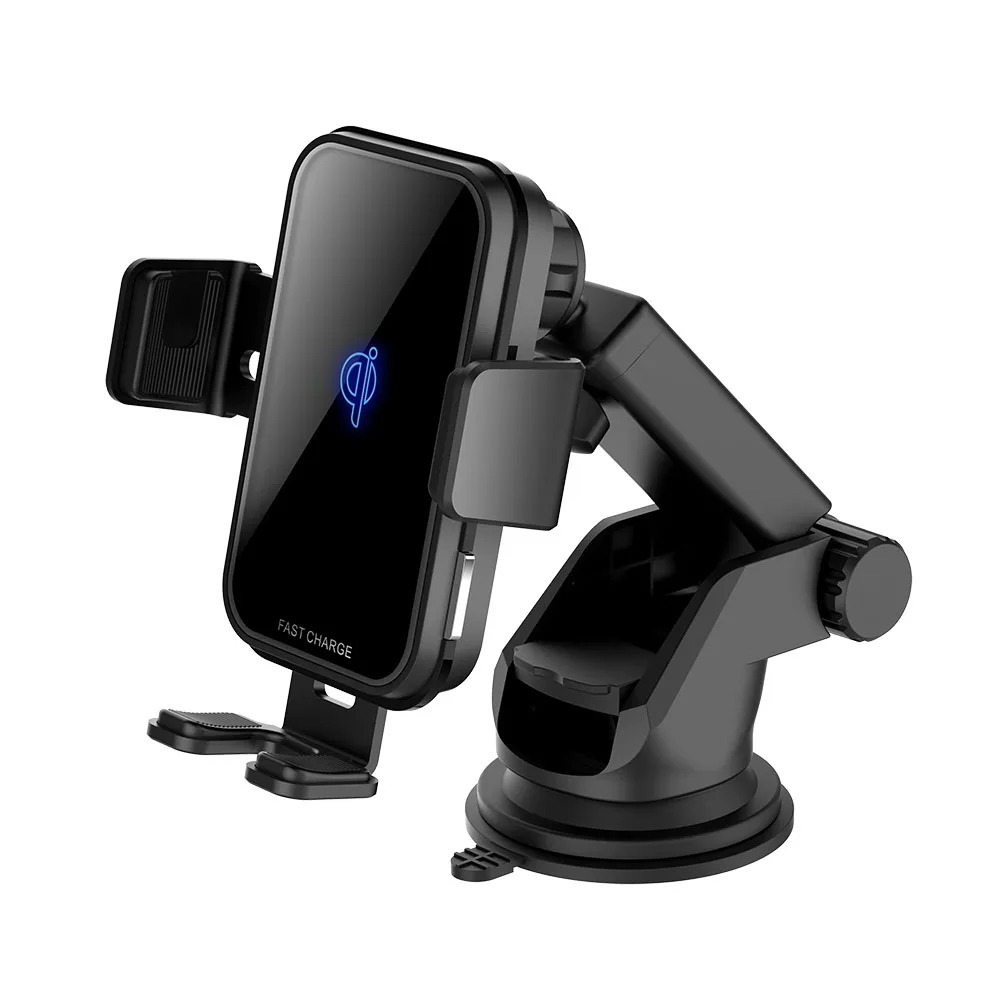 2020 новый дизайн автомобильный зажим держатель 10 Вт Беспроводное зарядное устройство для телефона с сертификатом Qi
