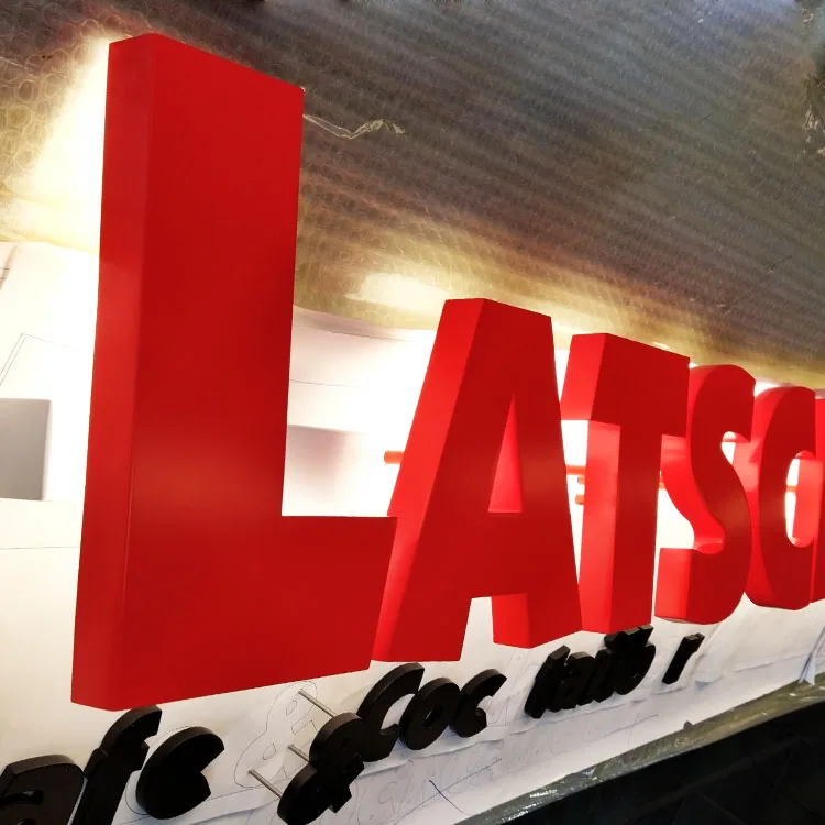 3d signage logo 3d logo standing sign custom 3d led light logo with backlight