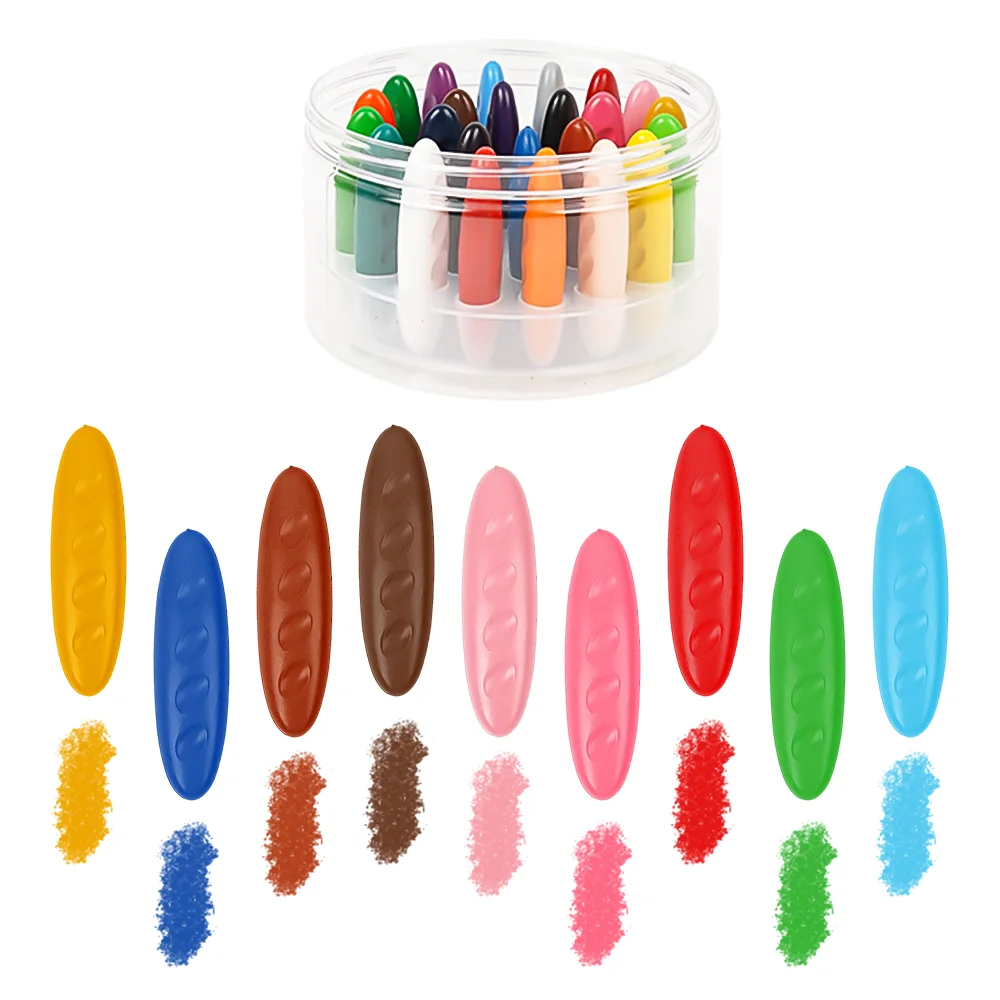 Custom shaped design non-toxic washable stackable finger crayons safe
