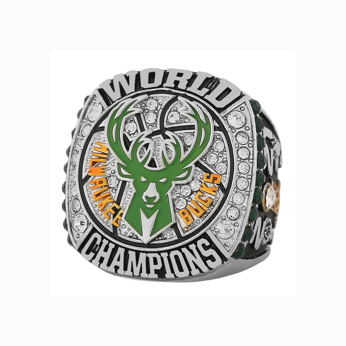 Custom tournament champion ring 2021 Milwaukee Bucks championship ring