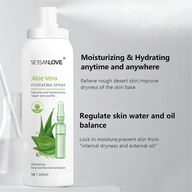 SERSANLOVE New Organic Hydrating Face Toner Spray Vitamin C Long-Lasting Moisturizing Facial Mist Spray With Aloe