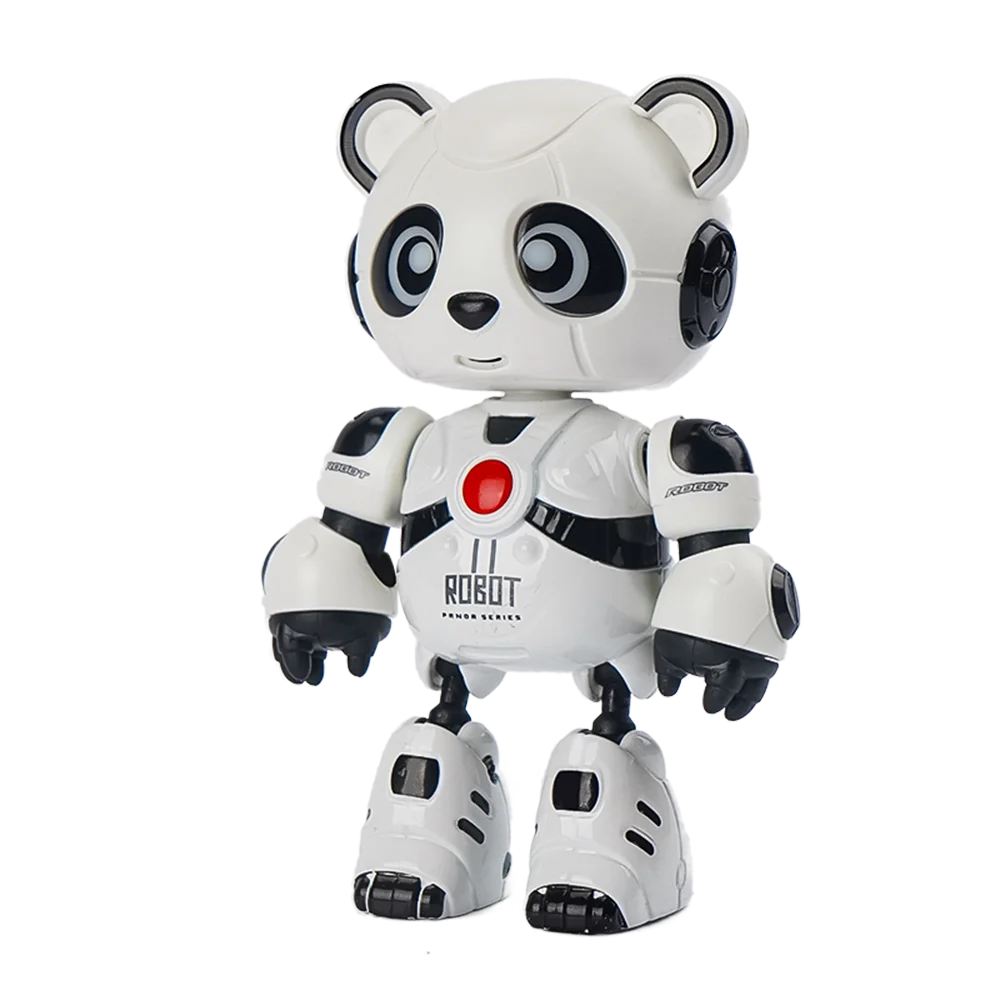 Qilong 2022 New Arrival Alloy Die Cast Panda Robot Smart Toys Voice Interactive With Light And Music Intelligent Robotic Kid Toy