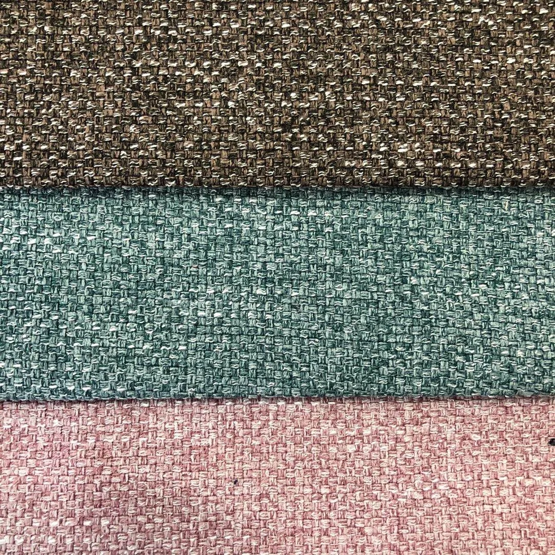 Polyester cotton Faux linen Matte velvet sofa fabric wholesales for home textile upholstery use