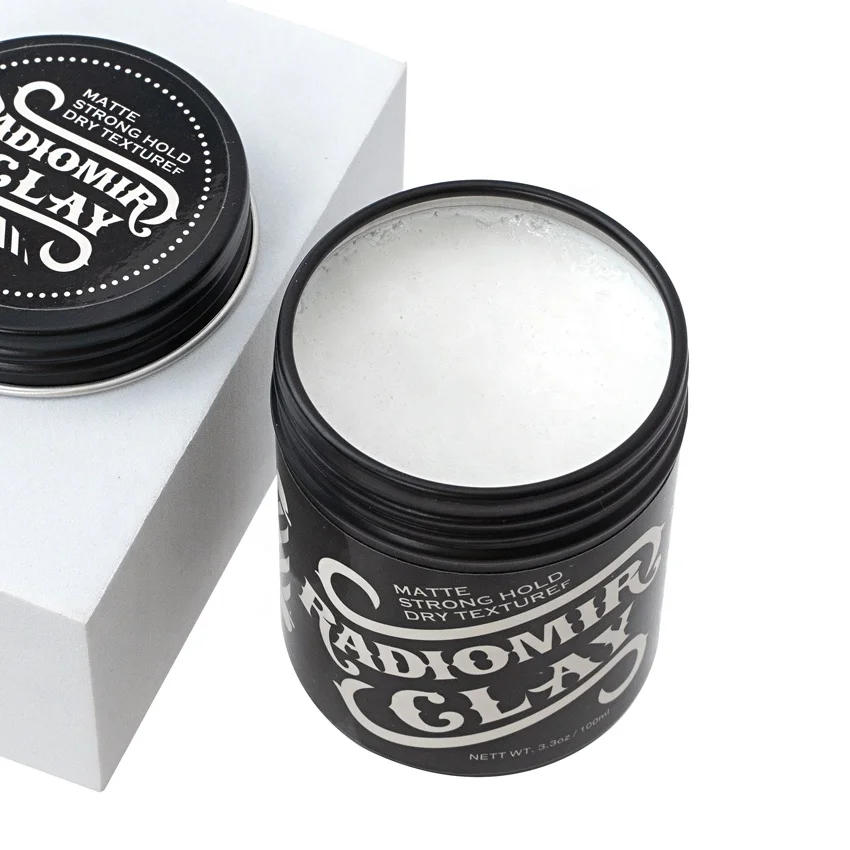 Free Sample Vegan Private Brand Coloring Mud Natural Ingredients Matte Hair Clay Wax Matte Clay Charms For Hair Bows