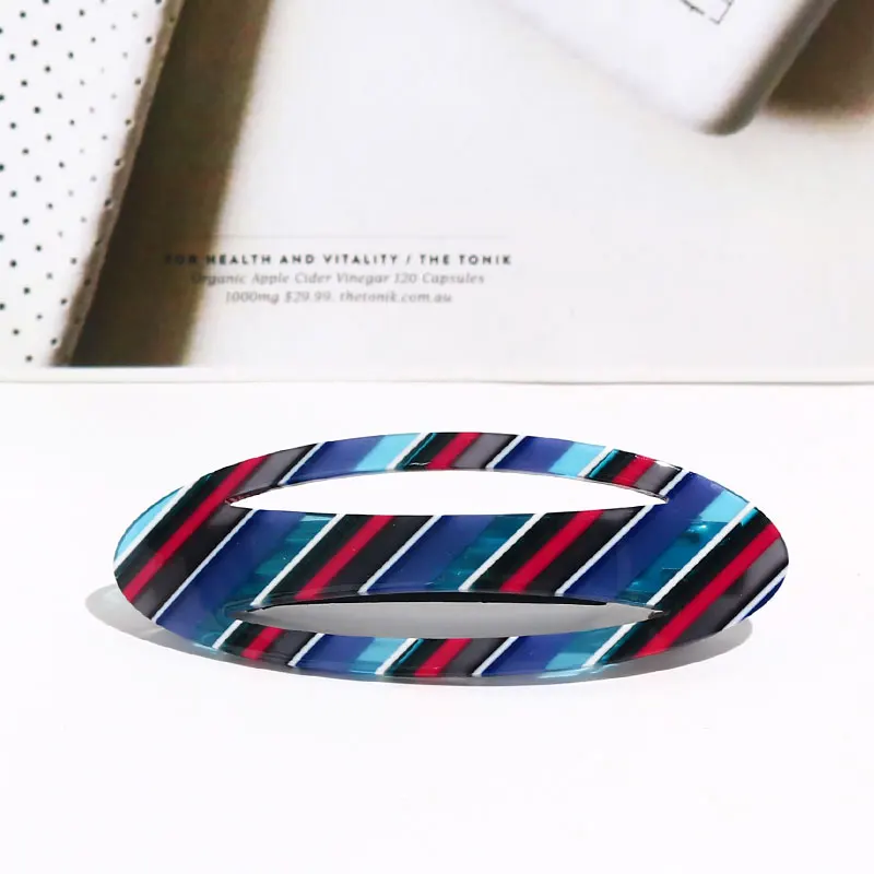 Newest Colorful Acrylic Barrettes Hair Accessories Hollow Out Hair Barrettes For Women