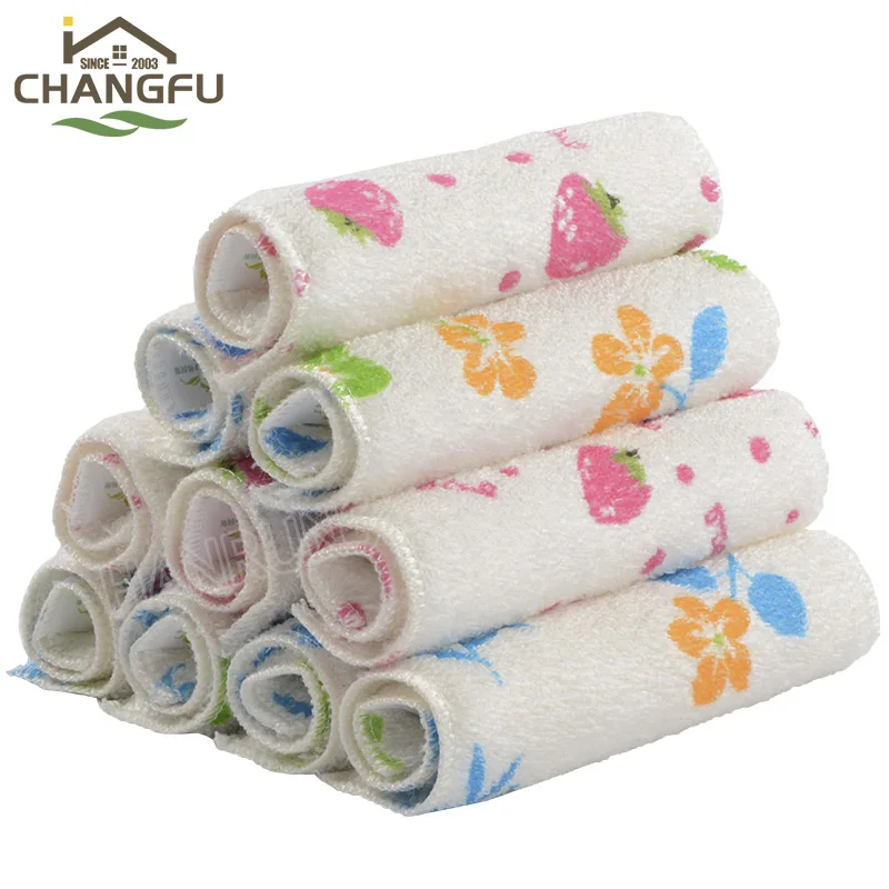 100% Бамбуковая ткань Changfu для мытья посуды, ткань для мытья посуды, полотенце для мытья посуды