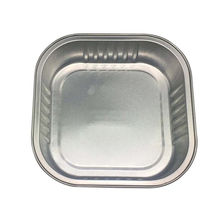 
220ml Square golden resuble aluminum foil cups for muffin cupcake baking with domn lids 