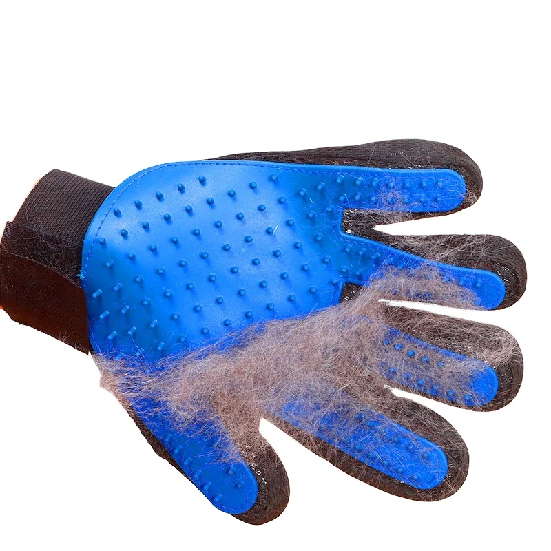 delomo pet grooming gloves Cat Gloves Pet Dog Brush Pet Double Sided Gloves Comb Cleaning Grooming Cat