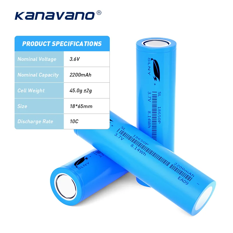 factory Wholesale OEM 10c discharge power battery 18650 3.6v 2200mah Rechargeable Li-ion Battery