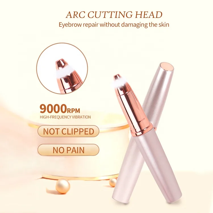 Mini size portable electric eyebrow trimmer facial hair remover for women electric Cordless eyebrow remover