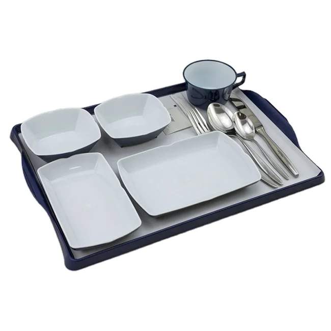 Airline Plastic Plate Salad Bow Cup ABS Tableware Set