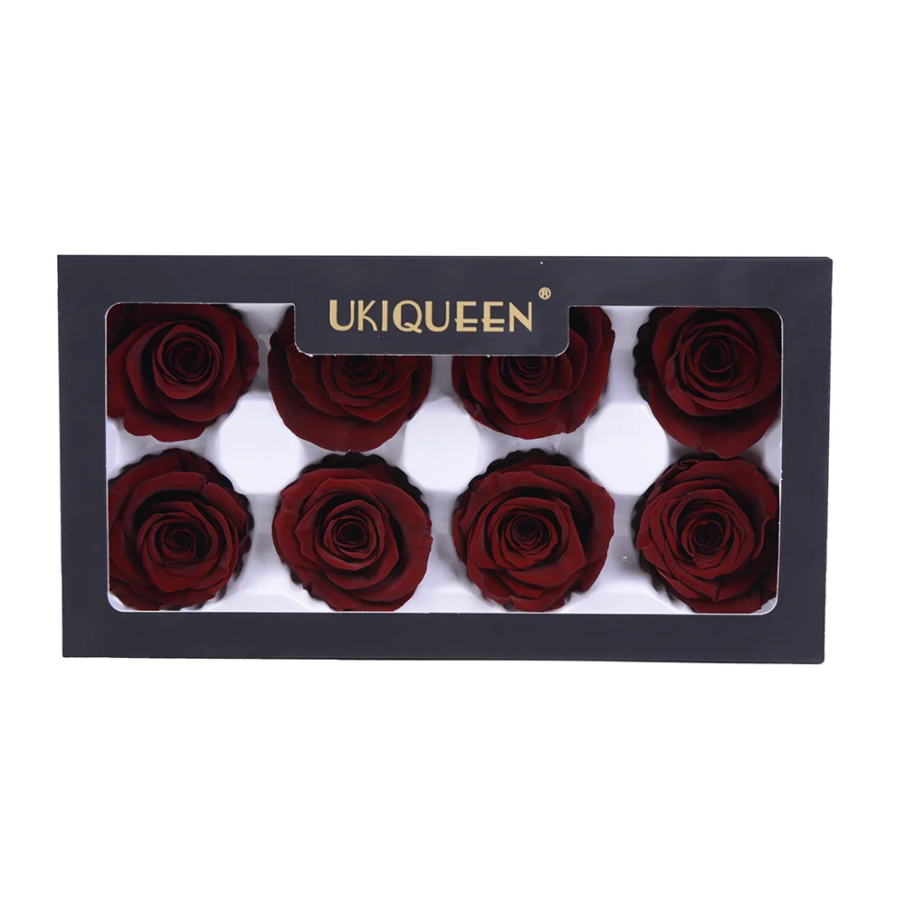 Culinan Wholesale Diy Preserved Flower 4-5Cm Dark Green Eternal Rose Forever Flower Heads For Christmas Teachers Day