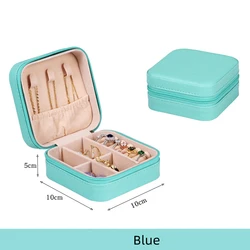 New Portable Women Girls Earrings Ear Stud Box Organizer Jewelry Storage Case Display PU Leather Small Travel Jewelry Boxes