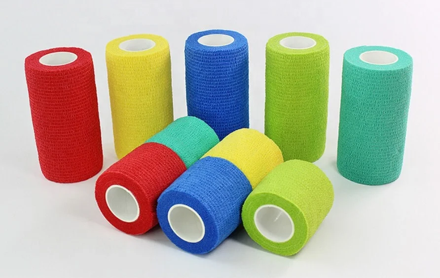 Colorful Sport Self Adhesive Elastic Bandage latex free Wrap Tape Elastoplast For Knee Support Pads Finger Ankle Palm Shoulder