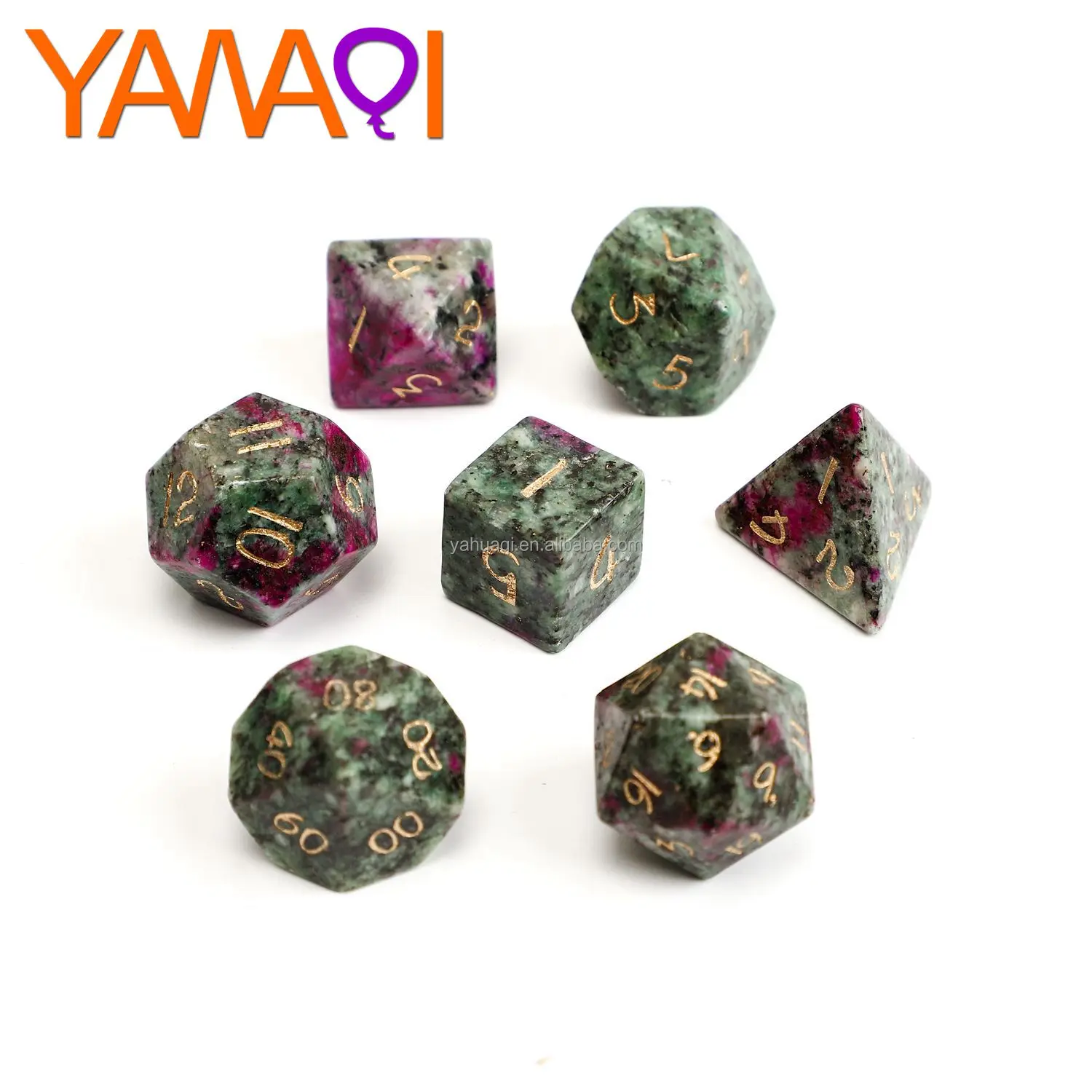 
Colors of charming flowers dice natural Ruby in Zircite dnd rpg polyhedral dice set z04 