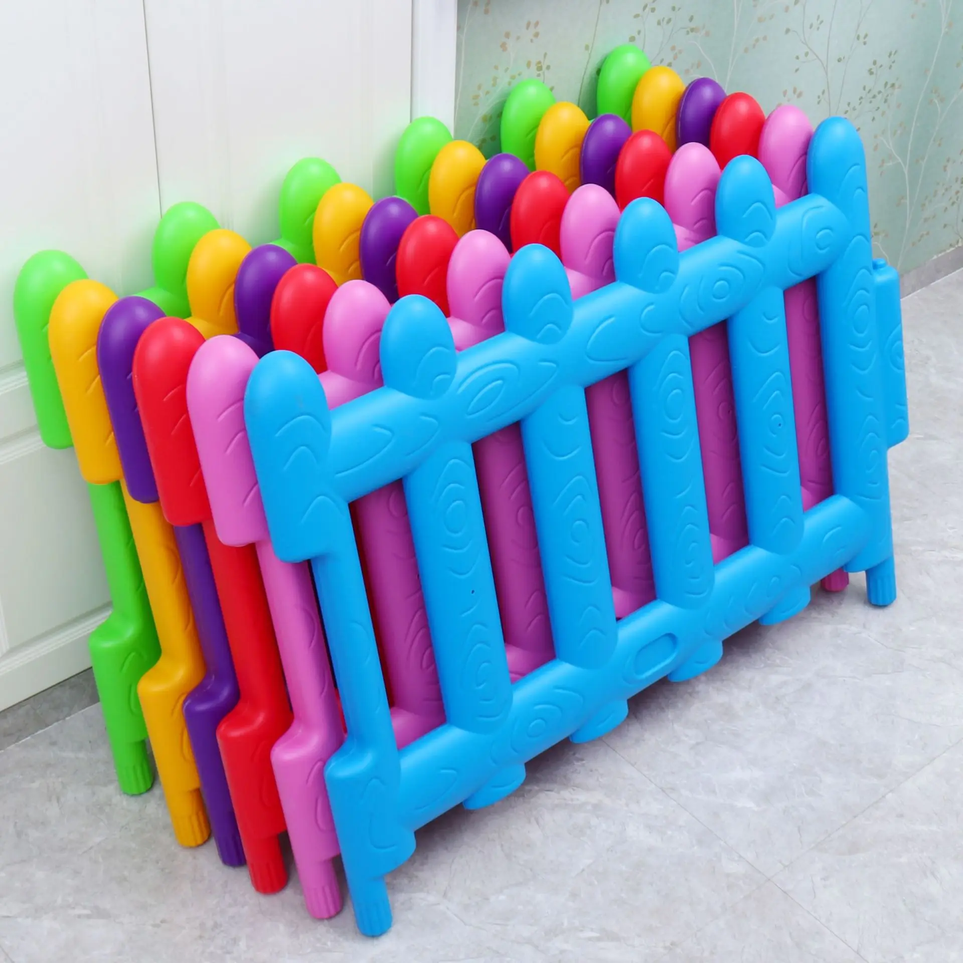 Soft Play Fencing Safety Fun Birthday Home White Fence Panels Play Kids White Fence Plastic Playpen