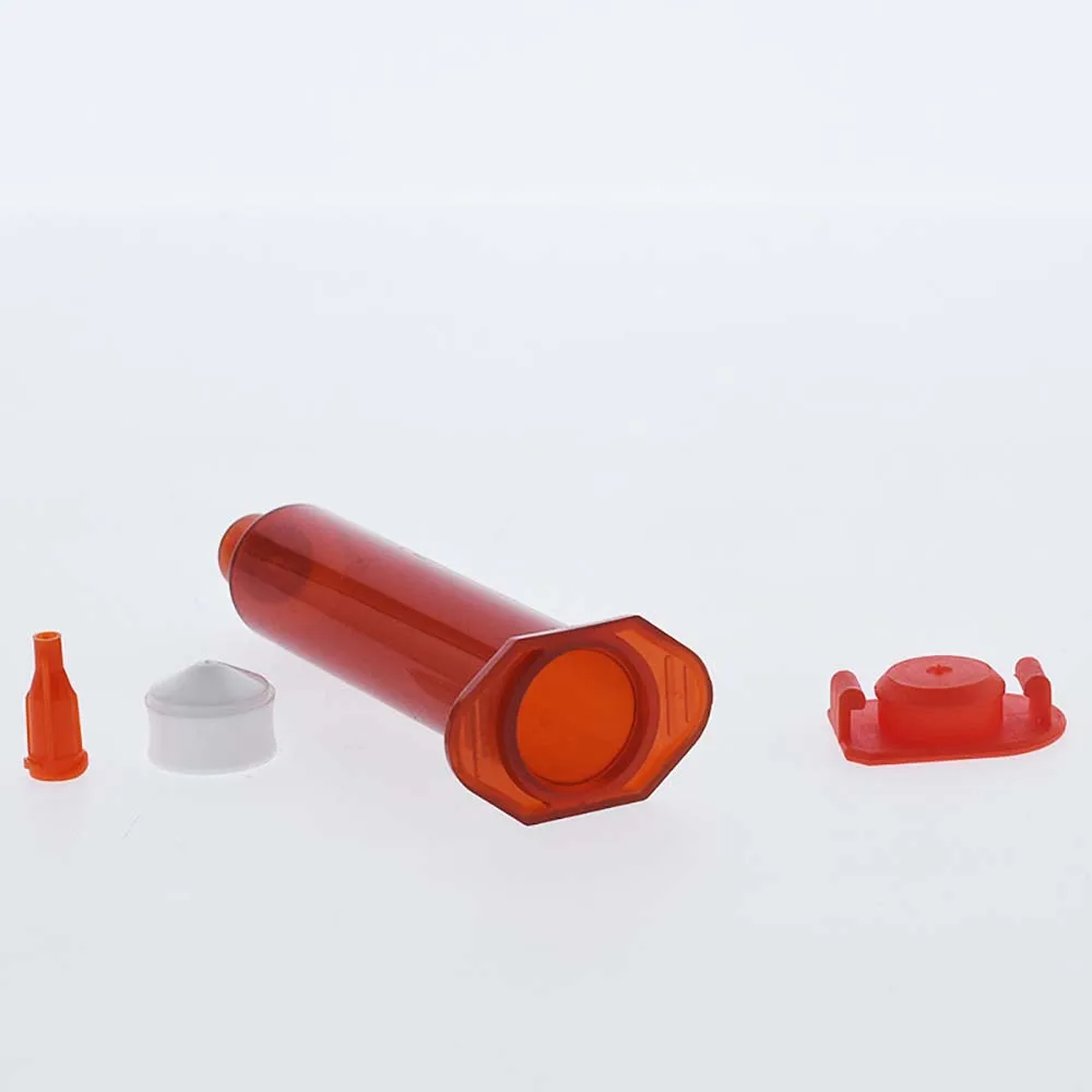 10cc Disposable Amber Glue Syringe/UV Dispensing Barrels/Adhesive Syringe Bucket