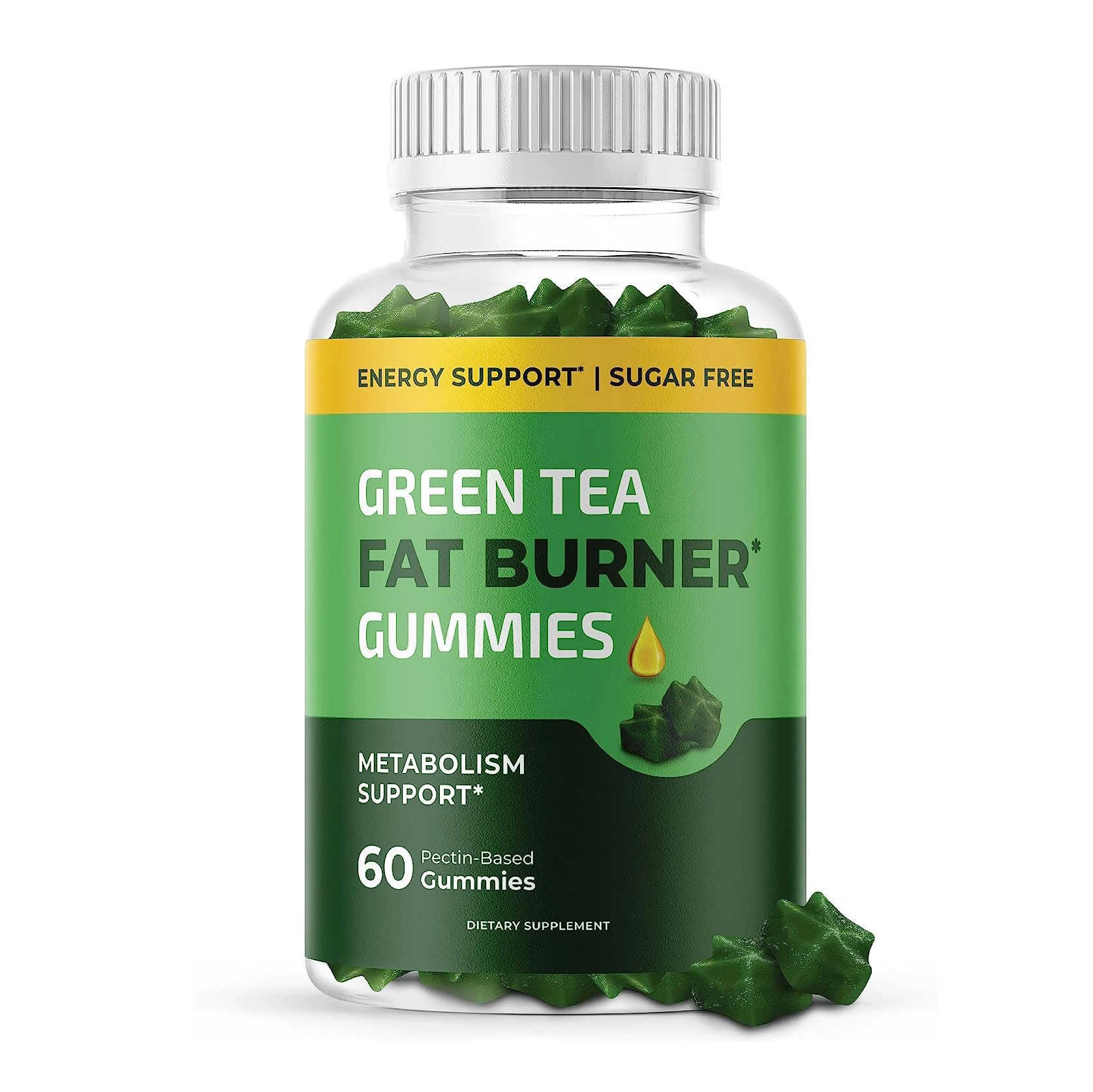 Custom Metabolism booster  Matcha Green Tea Gummy Bear Apple Cider Vinegar Burn Fat Slimming Matcha Gummies