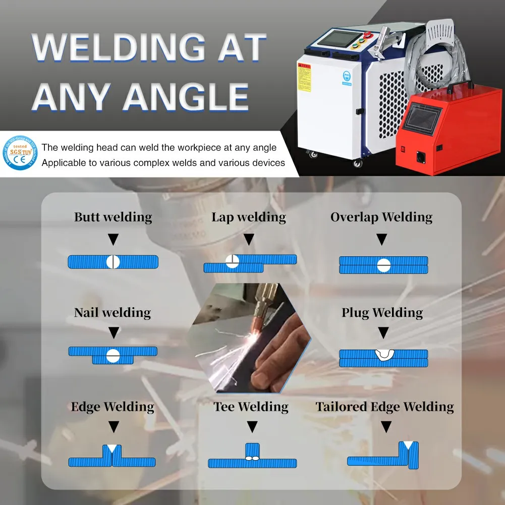 Factory price 3 in 1 Hand held industrial 3 in 1 Water Cooling Handheld Laser Welding Machine for Stainless Steel Carbon Steel
