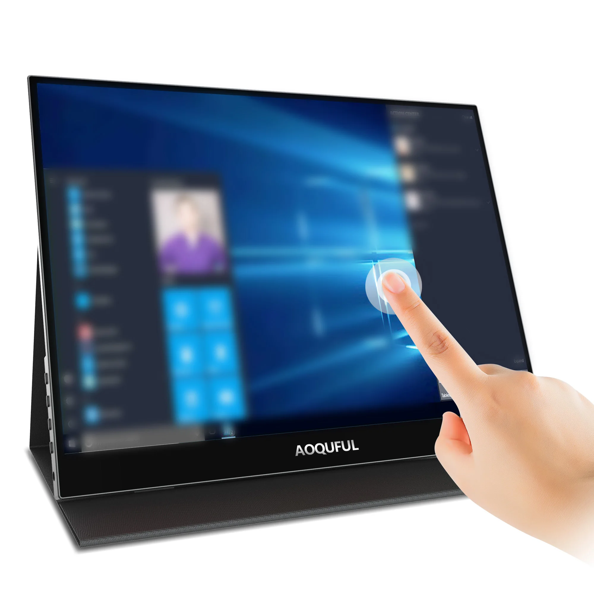 
 AOQUFUL 15,6 4K портативный монитор с сенсорным экраном для игрового переключателя xbox play station  
