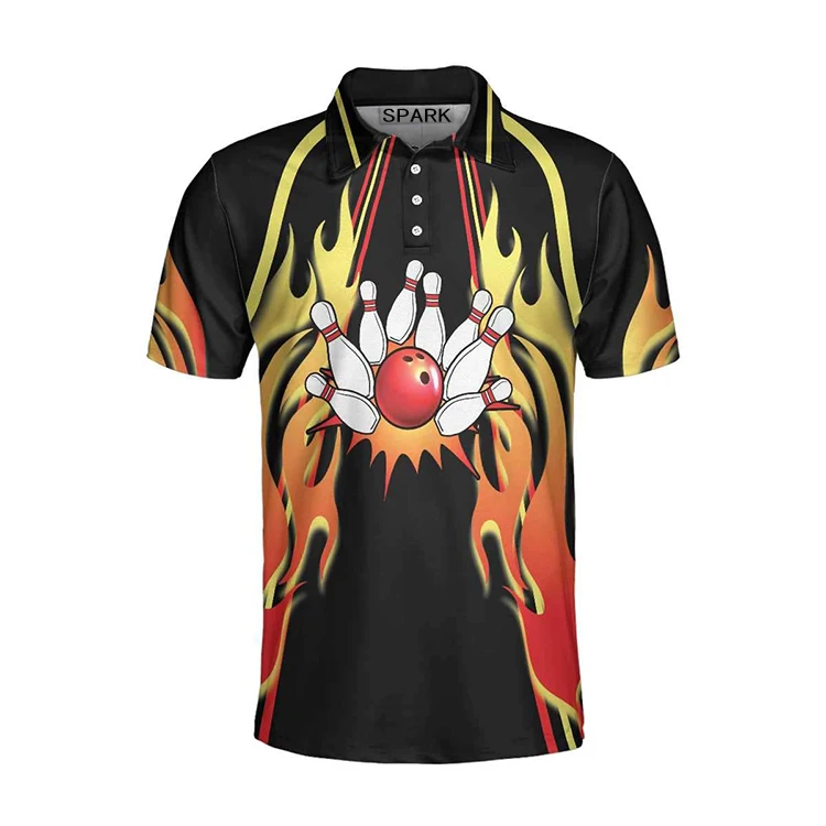 High Quality Breathable Wholesale Bowling Shirts Sublimation Custom Bowling Shirts Polo Shirts