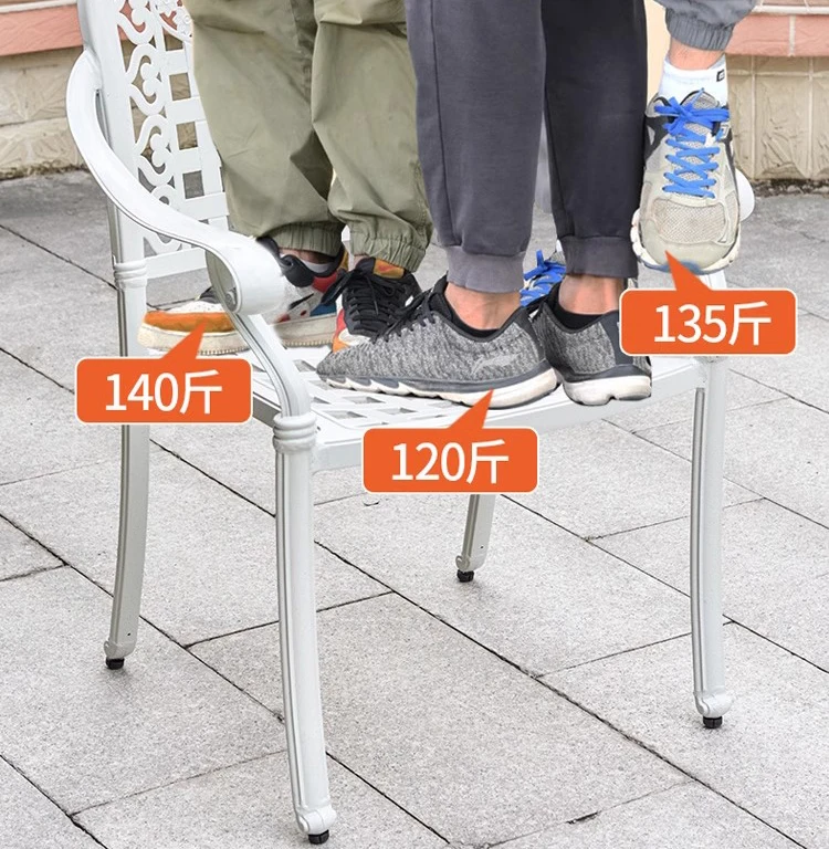 restaurant aluminium outdoor patio table chair set cast iron garden table and chairs