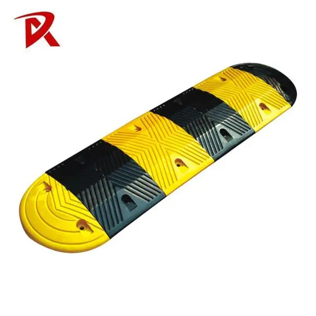 Traffic  Black/Yellow Rubber Speed Bump for Sale Portable  Industrial Road Bump Speed Hump tyre killer